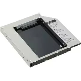 Переходник AgeStar SSMR2S-1A Сменный бокс для ноутбука 2.5" HDD/SSD AgeStar SATA-SATA, 9.5 мм, металл-пластик, черный