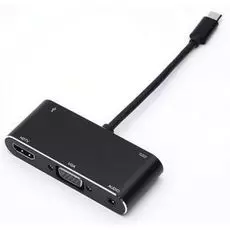 Переходник Atcom AT2810 0.1 m Type-C(m) - HDMI+VGA+USB