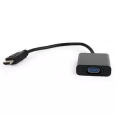 Переходник Cablexpert HDMI-VGA 19M/15F, длина 15см, Jack3.5 аудиовыход,