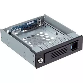 Переходник Chenbro SK31101H04*13897 для установки одного устройства 3.5'' SATA 6Gb/s/SAS3 12Gb в один слот 5.25'', HotSwap, с замком, устанавливается