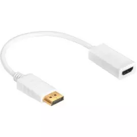 Переходник GCR Displayport to HDMI GCR-ADP2MHDW Apple Active 20M-19F, 0.10 m, v1.2/v1.4, белый, 16102