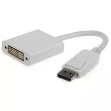 Переходник Gembird DisplayPort - DVI A-DPM-DVIF-002-W 20M/19F, белый, пакет