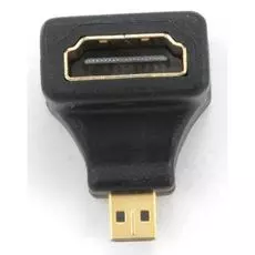 Переходник Gembird HDMI-microHDMI A-HDMI-FDML 19F/19M, угловой, золотые разъемы, пакет