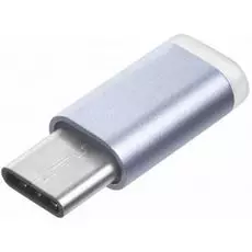 Переходник GCR GCR-UC3U2MF USB Type C на micro USB 2.0, M/F, голубой