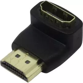Переходник HDMI-HDMI Exegate EX-HDMI90-FML EX284919RUS HDMI-HDMI, 19M/19F, угловой, позолоченные контакты