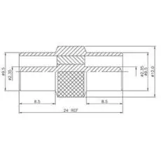 Переходник Hyperline AD-PAL-F-PAL-F PAL(мама)  PAL(мама)