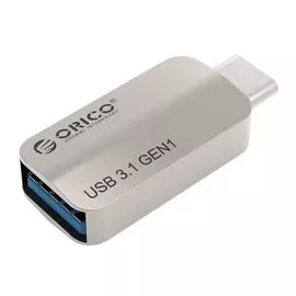 Переходник Orico CTA2-SV с USB Type-С на USB Type-A, серебристый