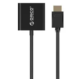 Переходник Orico DHTV-C20-BK HDMI-VGA, 17cm, черный