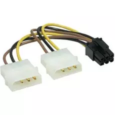 Переходник питания Cablexpert CC-PSU-6 2хMolex->PCI-Express 6pin, для подключения в/к PCI-Е (6pin) к б/п ATX