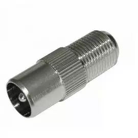 Переходник Rexant 06-0025-A антенный, (гнездо F - штекер TV), (1шт.)