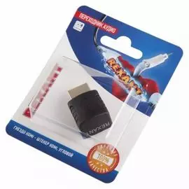Переходник Rexant 06-0176-A аудио HDMI - HDMI, угловой