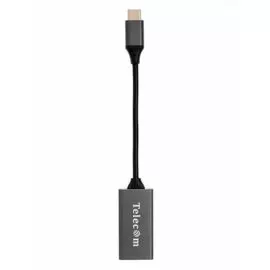 Переходник Telecom TA313C USB Type-C (M)/2*3.5 Jack (F), чёрный, 0.1m