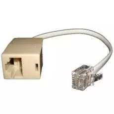 Переходник TWT TWT-AD4512-L с порта RJ-45 на порт RJ-12, длина шнура 10 см