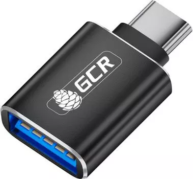 Переходник Type C-USB 3.0 Greenconnect GCR-52299 M/AF, черный