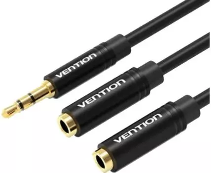 МФУ BBWBY Переходник-разветвитель Vention гибкий Jack 3.5 mm M/Jack 3.5 mm F x 2 - 0.3м
