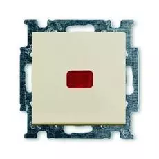 Переключатель ABB 1012-0-2150 BASIC 55 одноклавишный, в рамку, с подсветкой, 10А, 250В, IP20 (сх.6) (бежевый)