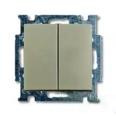 Переключатель ABB 1012-0-2171 BASIC 55 двухклавишный (механизм), 10А, 250В, IP20, в рамку (шампань)
