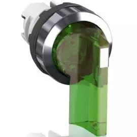 Переключатель ABB 1SFA611204R2102 (длин. ручка) зеленый 2-х позиц. с подсветкой (корпус) с фикс. M2SS5-21G