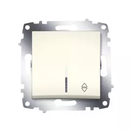 Переключатель ABB 619-010300-210 Cosmo одноклавишный, с подсветкой, 10А, 250В, IP20 (сх. 6) (кремовый)