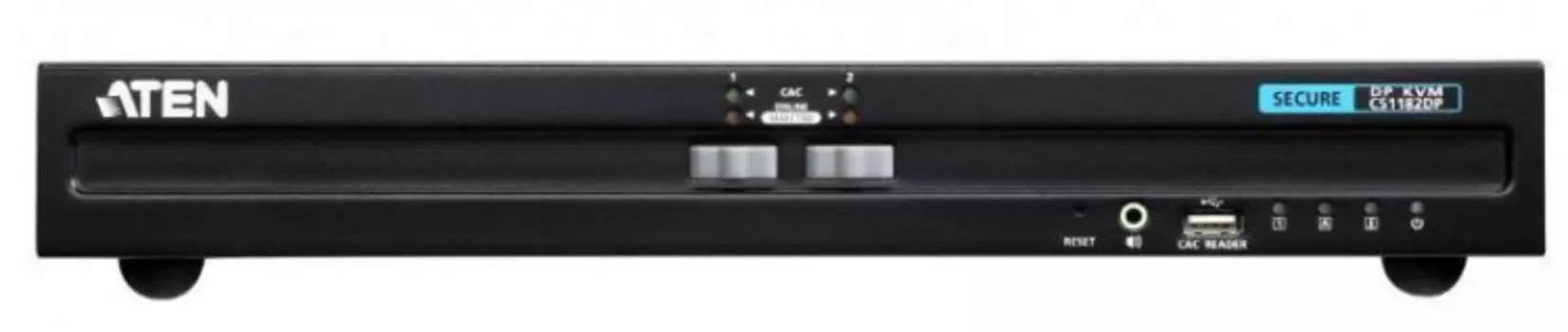 Переключатель Aten CS1182DP-AT-G 2-портовый, USB, DisplayPort, защищенный KVM-переключатель (совместим с PSS PP v3.0)