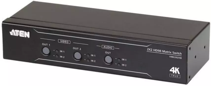 Переключатель Aten VM0202HB-AT-G 2x2 True 4K HDMI Матричный коммутатор с извлекателем звука
