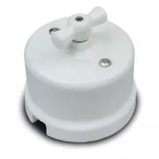 Переключатель Bironi B1-201-01 белый 1-клавишный