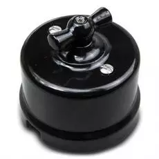 Переключатель Bironi B1-201-23 пластик, черный, 1-клавишный