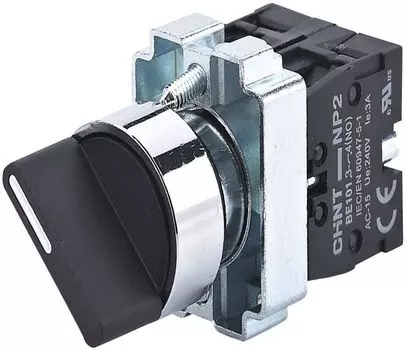 Переключатель CHINT 573982 NP2-BD33, 3 положения фиксацией, 2НО, IP40 (R)