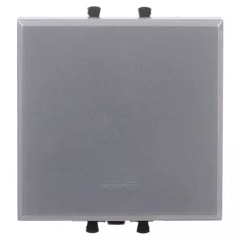 Переключатель DKC 4404112 одноклавишный модульный, "Закаленная сталь", 2модуля, "Avanti"