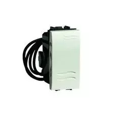 Переключатель DKC 76011BL с подсветкой, белый, 1 модуль, "Brava"