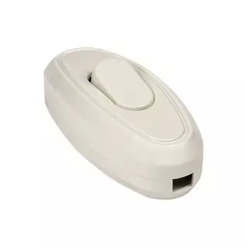 Переключатель EKF APB6-10 на шнур белый 6А 250В