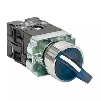 Переключатель EKF xb2-bk33-b-230 BD33 3P c синей подсветкой 230В NO
