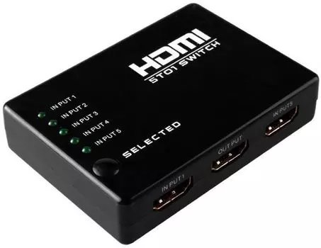 Переключатель HDMI Greenconnect GL-v501 5 x 1 Greenline, 1080P 60Hz, пульт ДУ, DeepColor 12-bit