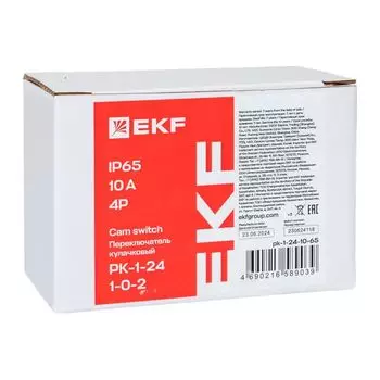 Переключатель кулачковый EKF pk-1-24-10-65 ПК-1-24 10А 4P «1-0-2» IP65