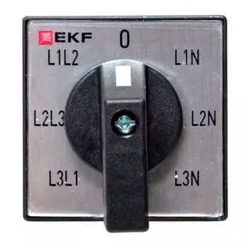 Переключатель кулачковый EKF pk-1-64-10-65 ПК-1-64 10А для вольтметра IP65