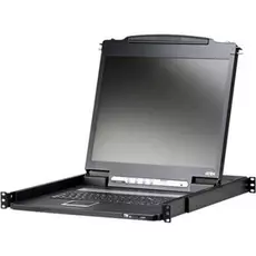 Переключатель KVM Aten CL1316N-ATA-RG switch, KVM, 1 user консоль LCD/ЖК 19" =>16 cpu/портов/port PS2/USB+VGA, с KVM-шнурами PS2 1х1.8м.; USB 1x1.8м.,