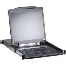 Переключатель KVM Aten CL5716IM-ATA-RG KVM, 1 local user PS2/USB/VGA консоль LCD 17"+32 IP user =>16 cpu PS2/USB+VGA, с KVM-шнурами USB 2x1.8м., 1280x
