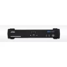 Переключатель KVM Aten CS1782A-AT-G KVM+Audio+USB 2.0, 1 user USB+DVI => 2 cpu USB+DVI, со шнурами USB 2х1.8м., 2560x1600 60Hz DVI-D Dual Link/2048x15