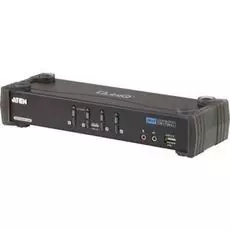 Переключатель KVM Aten CS1784A-AT-G KVM+Audio+USB 2.0, 1 user USB+DVI => 4 cpu USB+DVI, со шнурами USB 4х1.8м., 2560x1600 60Hz DVI-D Dual Link/2048x15