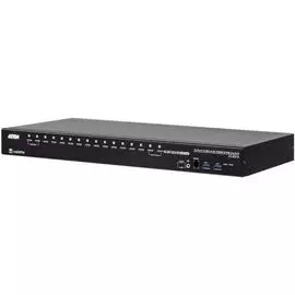 Переключатель KVM Aten CS18216-AT-G Switch, KVM+Audio+USB 3.1 Gen1, 1>16 блоков/портов/port USB, компл.шнур.:HDMI;USB;AUDIO 2х1.8м., (макс.разр.4096x2
