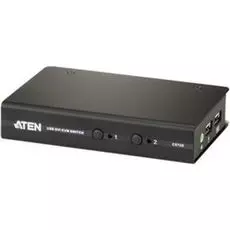 Переключатель KVM Aten CS72D-AT switch, электрон, DVI-D+KBD+MOUSE+AUDIO, 1> 2 блока/порта/port USB, спец.шнуром USB 1.2м