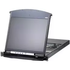 Переключатель KVM Aten KL1116VN-AXA-RG электрон., 1 local user USB/VGA/DVI-D консоль LCD 19"+32 IP user/16 cpu (PS2/USB/Sun+VGA)/RS232, без модулей, 1