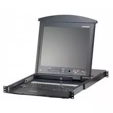 Переключатель KVM Aten KL1516AM-AXA-RG 1 user PS2/USB/VGA консоль LCD 17" =>16 cpu (PS2/USB/Sun+VGA)/RS232, без шнуров, 1600x1200 60Hz (40м), 1U 19",
