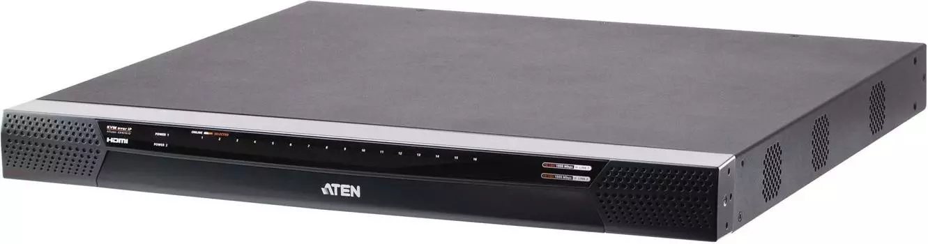 Переключатель KVM Aten KN4016VB-AX-G 16-портовый многоинтерфейсный с доступом по IP и поддержкой 1-локального/4-удаленных сеансов совместного доступа