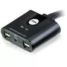 Переключатель KVM Aten US424-AT switch, USB, 4> 4 устройства/порта/port+клавитаура+мышь, 4 USB A Female/4 встроен. шнура A Male, USB 2.0