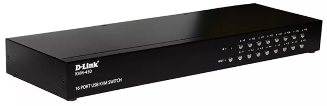 Переключатель KVM D-link KVM-450/C1A на 16-компьютеров с портами 16xVGA, 3xUSB