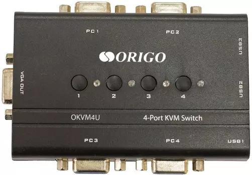 Переключатель KVM ORIGO OKVM4U/A1A 4-портовый с портами VGA и USB