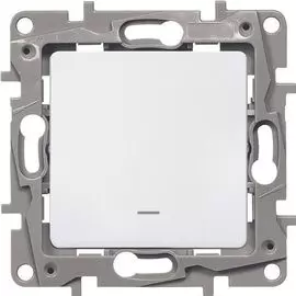 Переключатель Legrand 672215 Etika белый с подсветкой, 10А, авт. клем.
