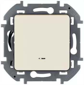 Переключатель Legrand 673661 Inspiria слоновая кость одноклавишный с подсветкой/индикацией 10 AX - 250 В