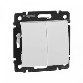 Переключатель Legrand 694266 Valena CLASSIC - двухклавишный, на 2 направления, белый